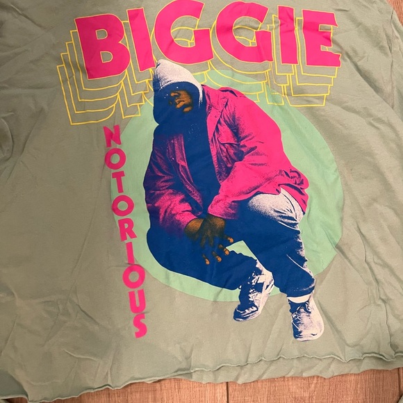 ‘Biggie’ Long Sleeve Cropped T-Shirt - Picture 4 of 4